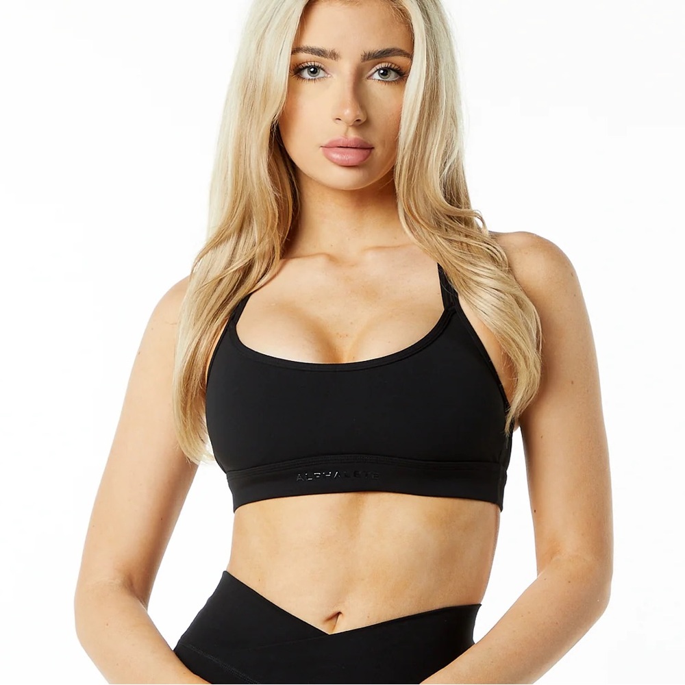 Alphalete Surface Tri Bra Black Medium